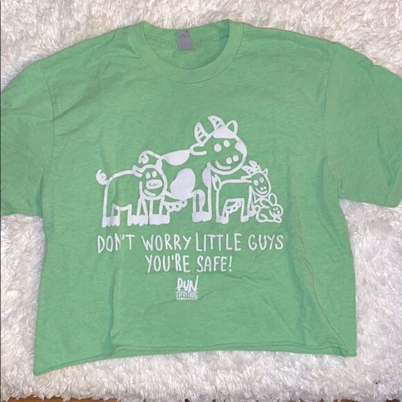 Run Everything Labs Cropped Gym Shirt - Picture 1 of 2